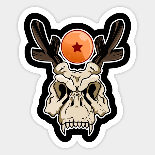 Dragon Skull Sticker by Anrego